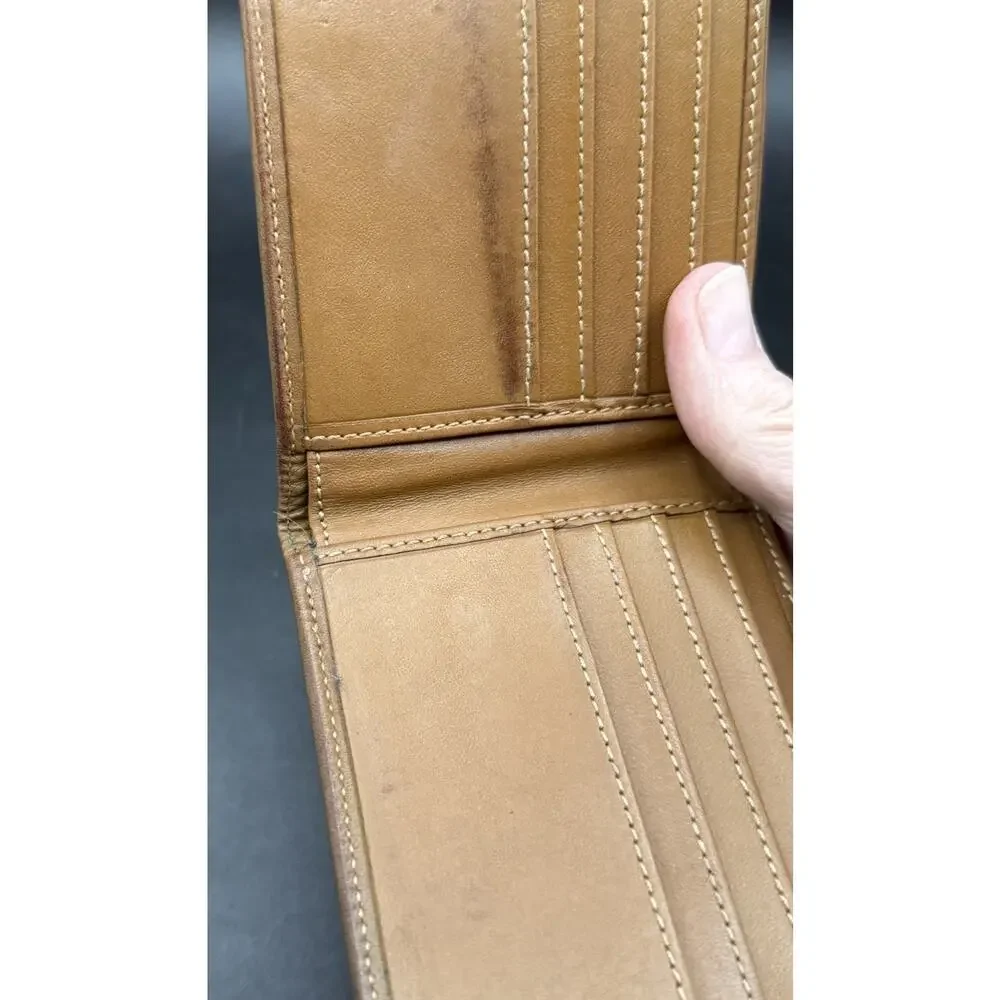 Vintage Ghurka Marley Hodgson Wallet Brown Leather Canvas Good Used Cond -C25/2